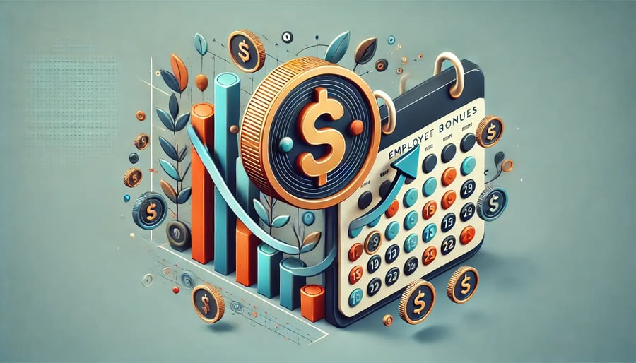 DALL·E 2024-10-30 17.33.23 - A distinct and unique 16_9 professional image symbolizing employee bonuses and additional monthly payments, in a different style than previous images